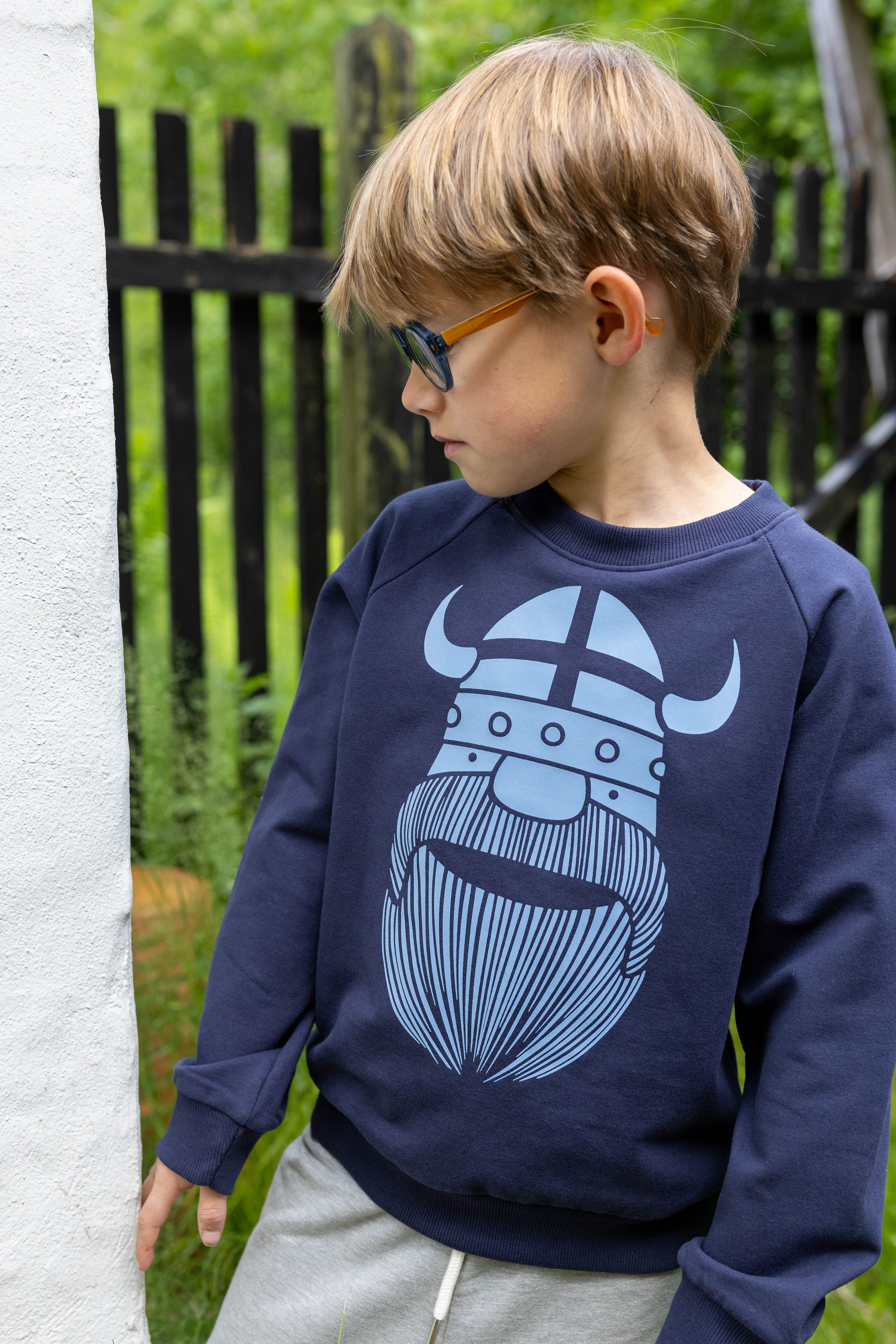 Sweater til børn med viking
