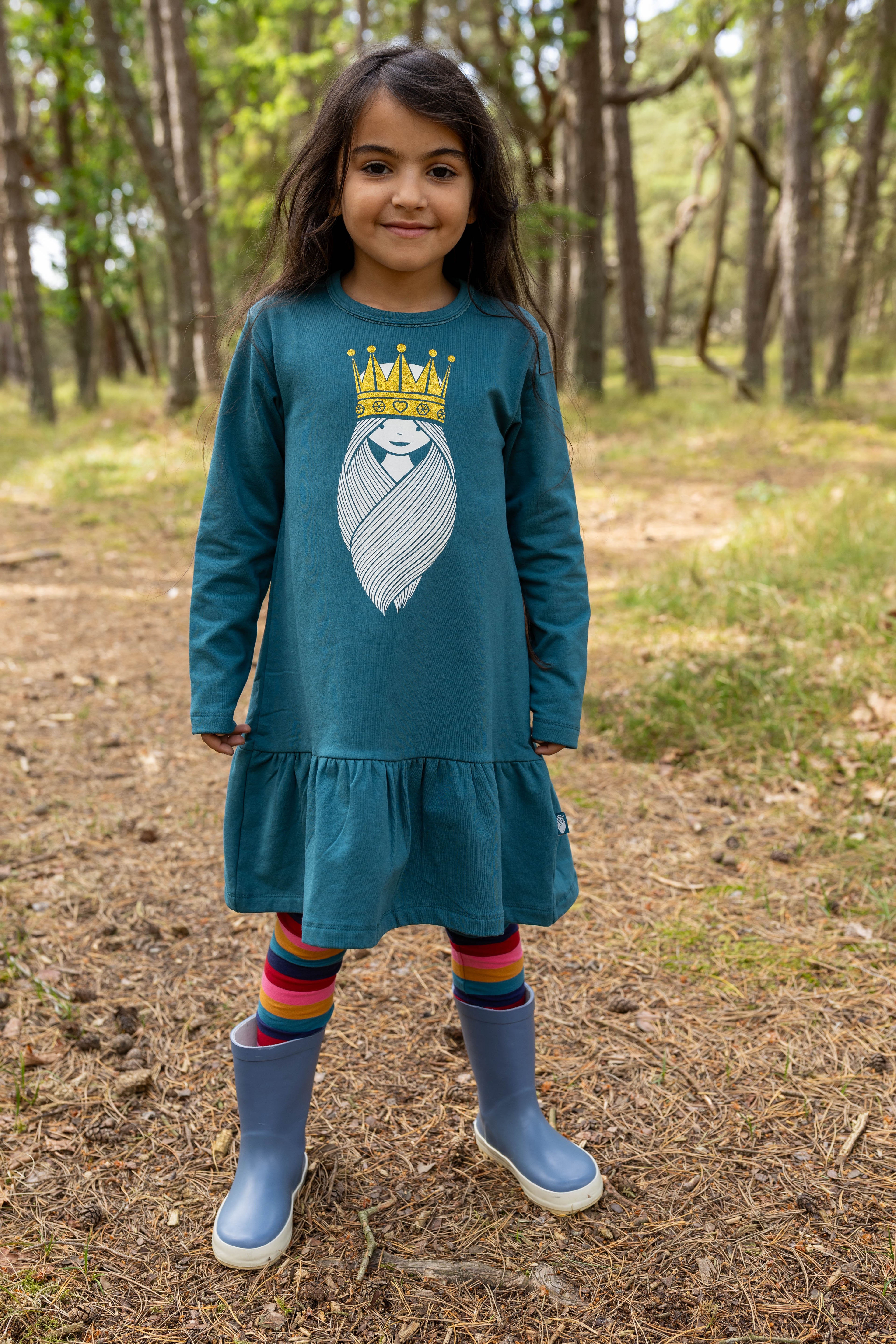 Daneshibuya Dress Dk Slate PRINSESSE