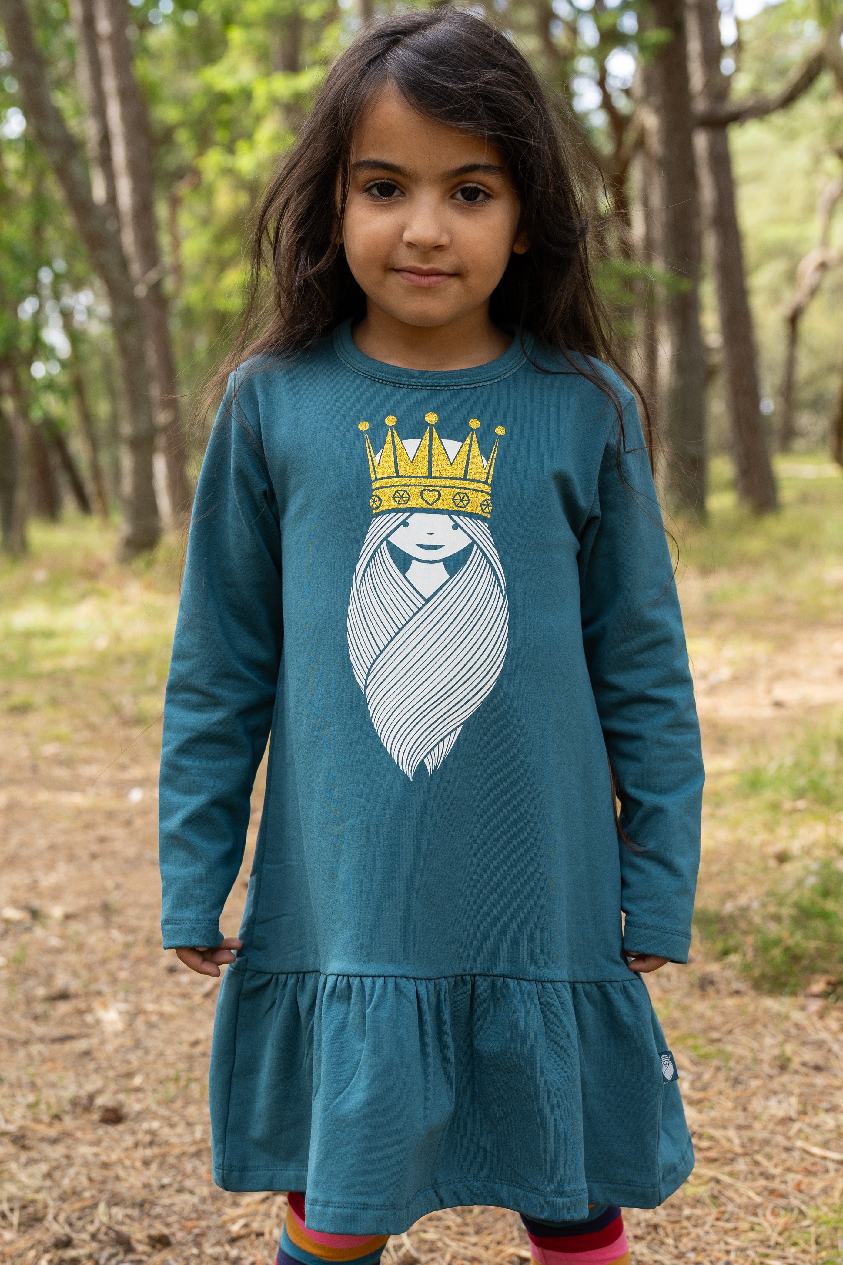 Daneshibuya Dress Dk Slate PRINSESSE