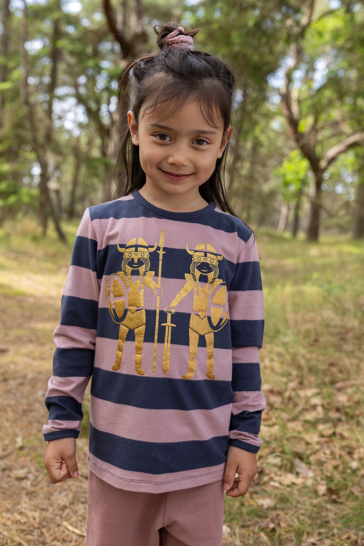 Danesophie Tee Dk Rose Beige/Dk Navy DOUBLE TROUBLE (GLITTER)
