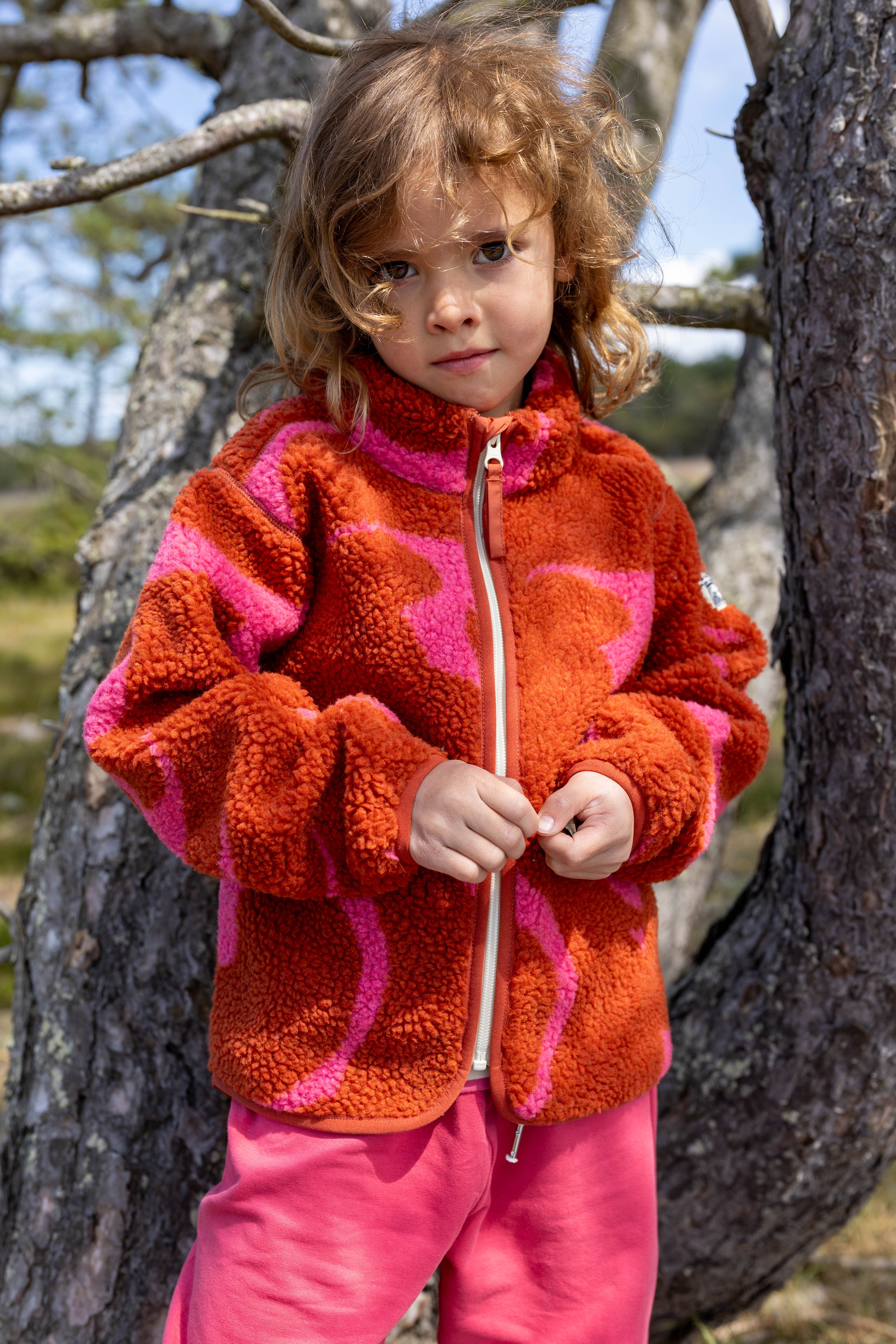 Danetumling Fleece Zip-Up Chili/Soft Cherry TROPS