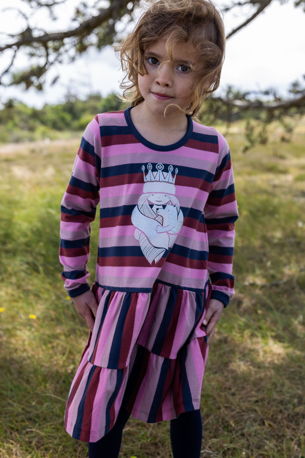 Kjole til børn med prinsesse