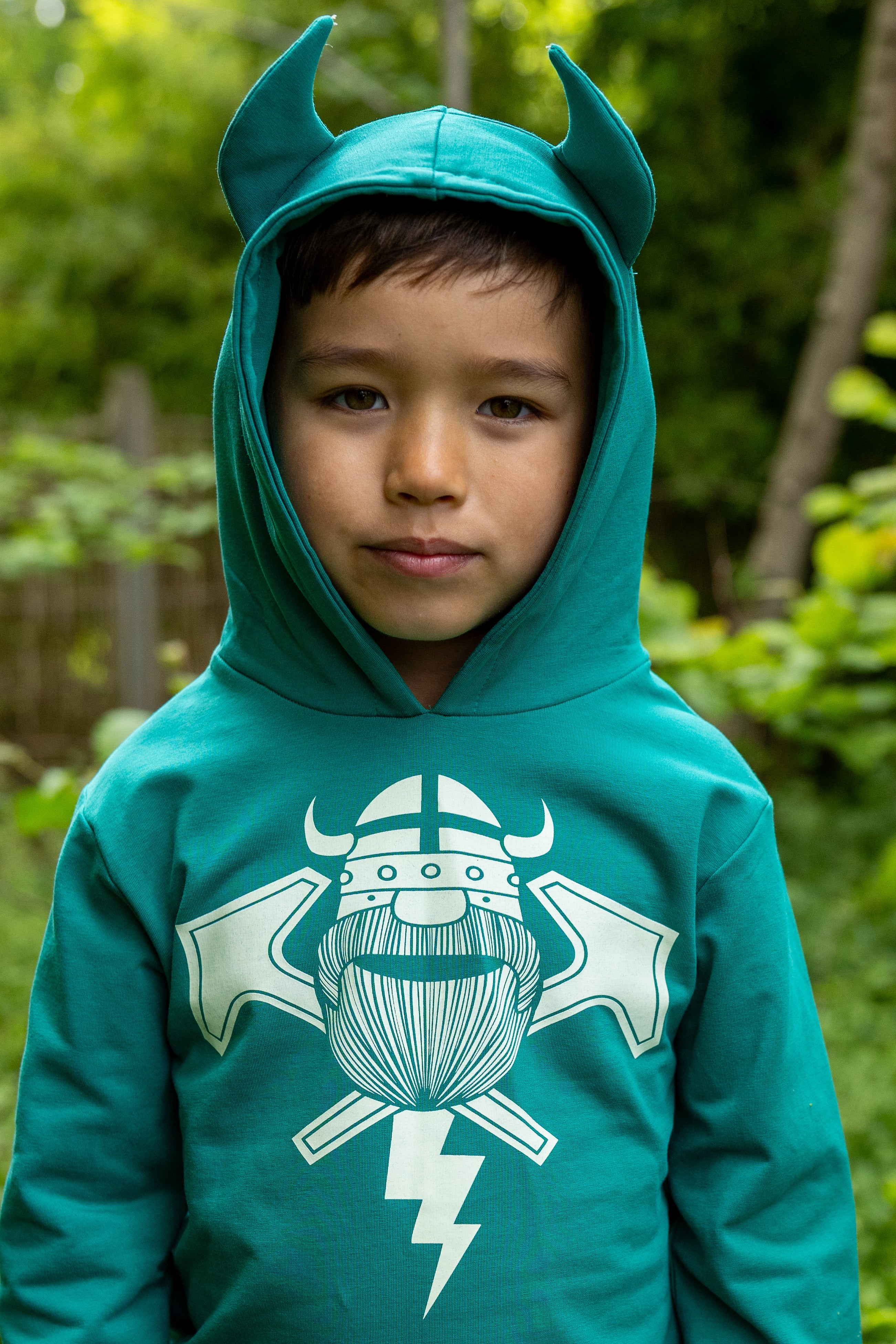 Danewarrior Hoodie Teal Lake THORBOLT (Glow In The Dark)