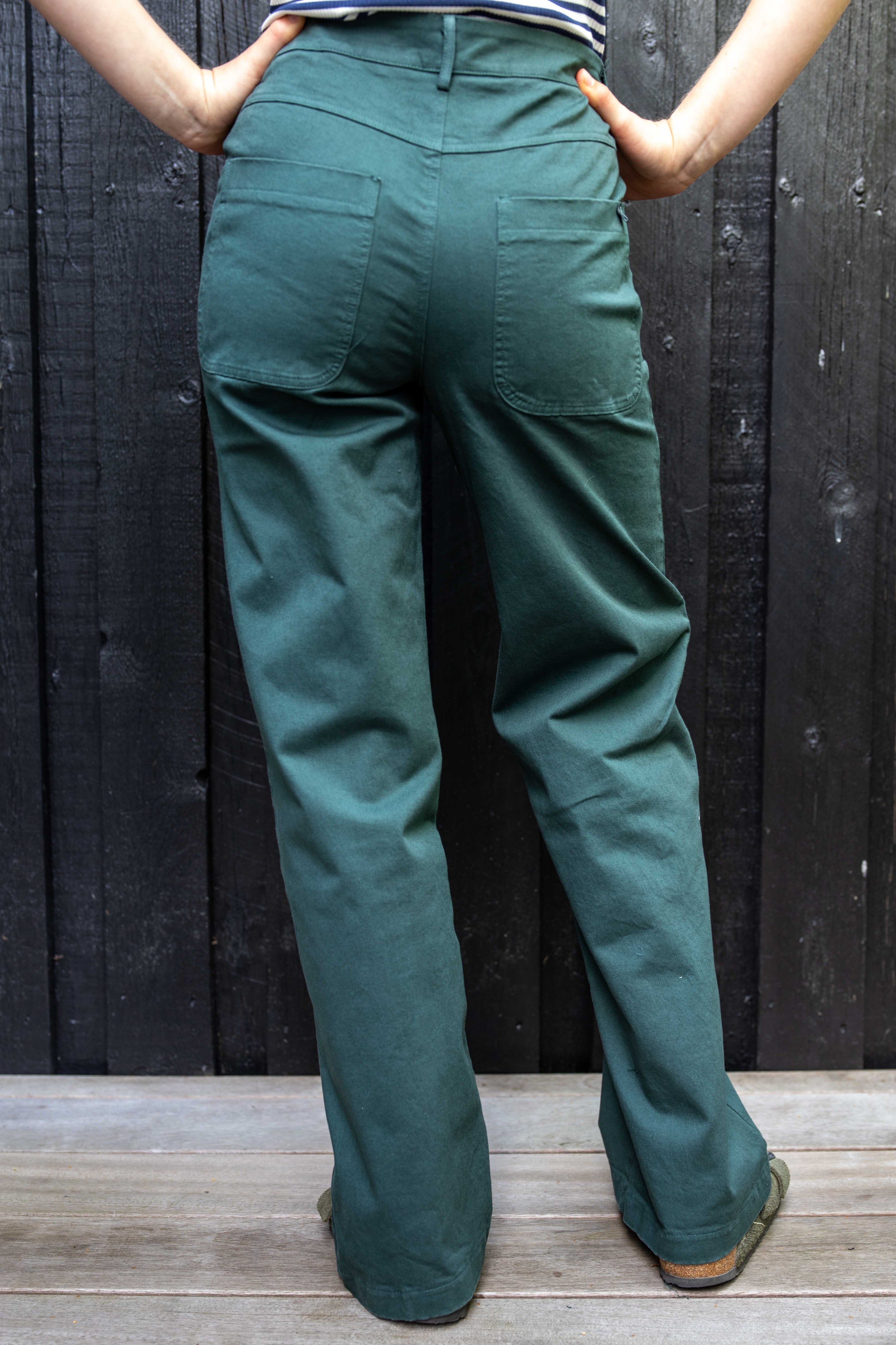 Danedaisy Stretch Twill Pants Dk Forest
