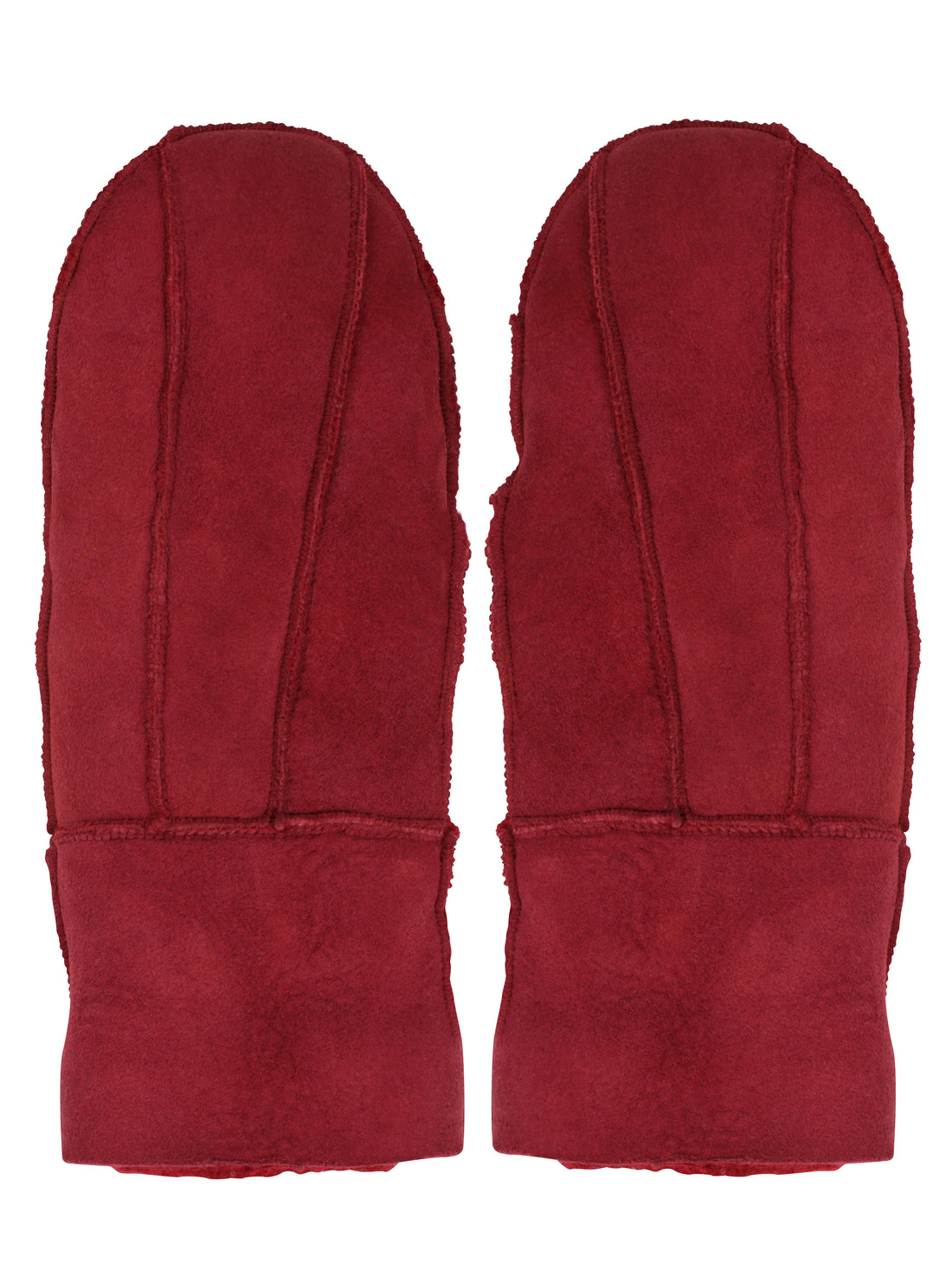 No Waste Sheepskin Gloves Red