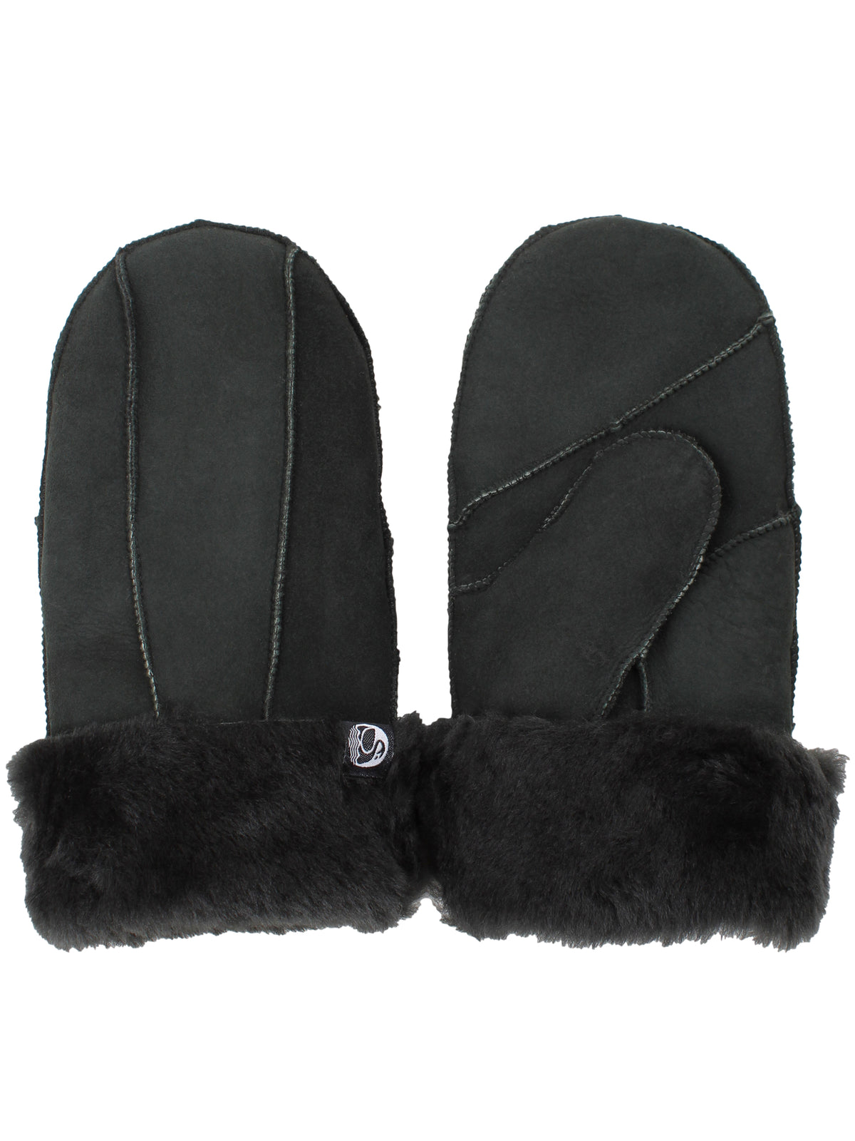 No Waste Sheepskin Gloves Blackish Green