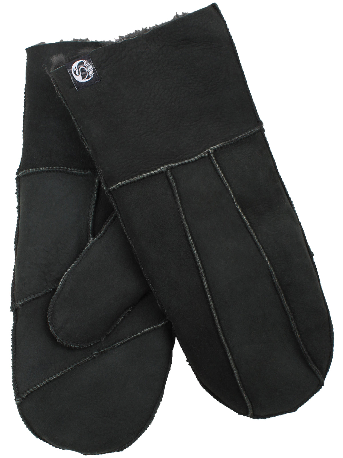 No Waste Sheepskin Gloves Blackish Green