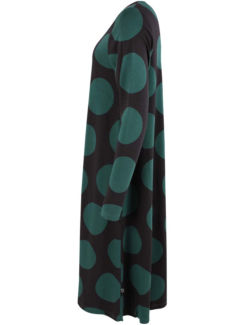 ORGANIC - Danalberte LS Interlock Dress Black DREAMYDOTS