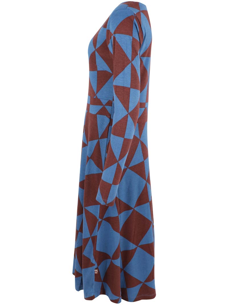 ORGANIC - Daneviborg LS Interlock Dress Ocean Purple DIAMETRIC