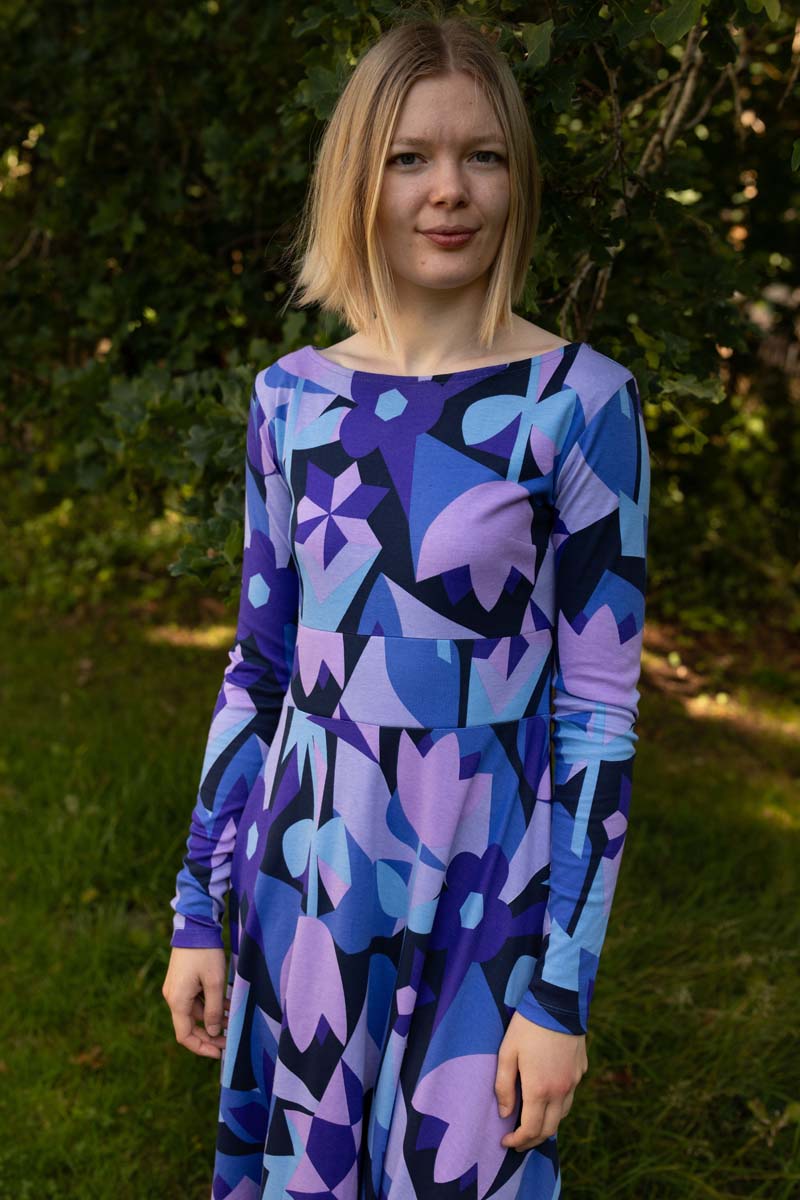 Mønstret økologisk Kjole til dame