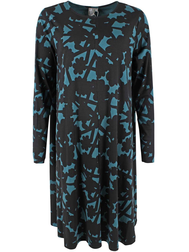 ORGANIC - Danalberte LS Interlock Kleid Dk Slate BRAMBLE