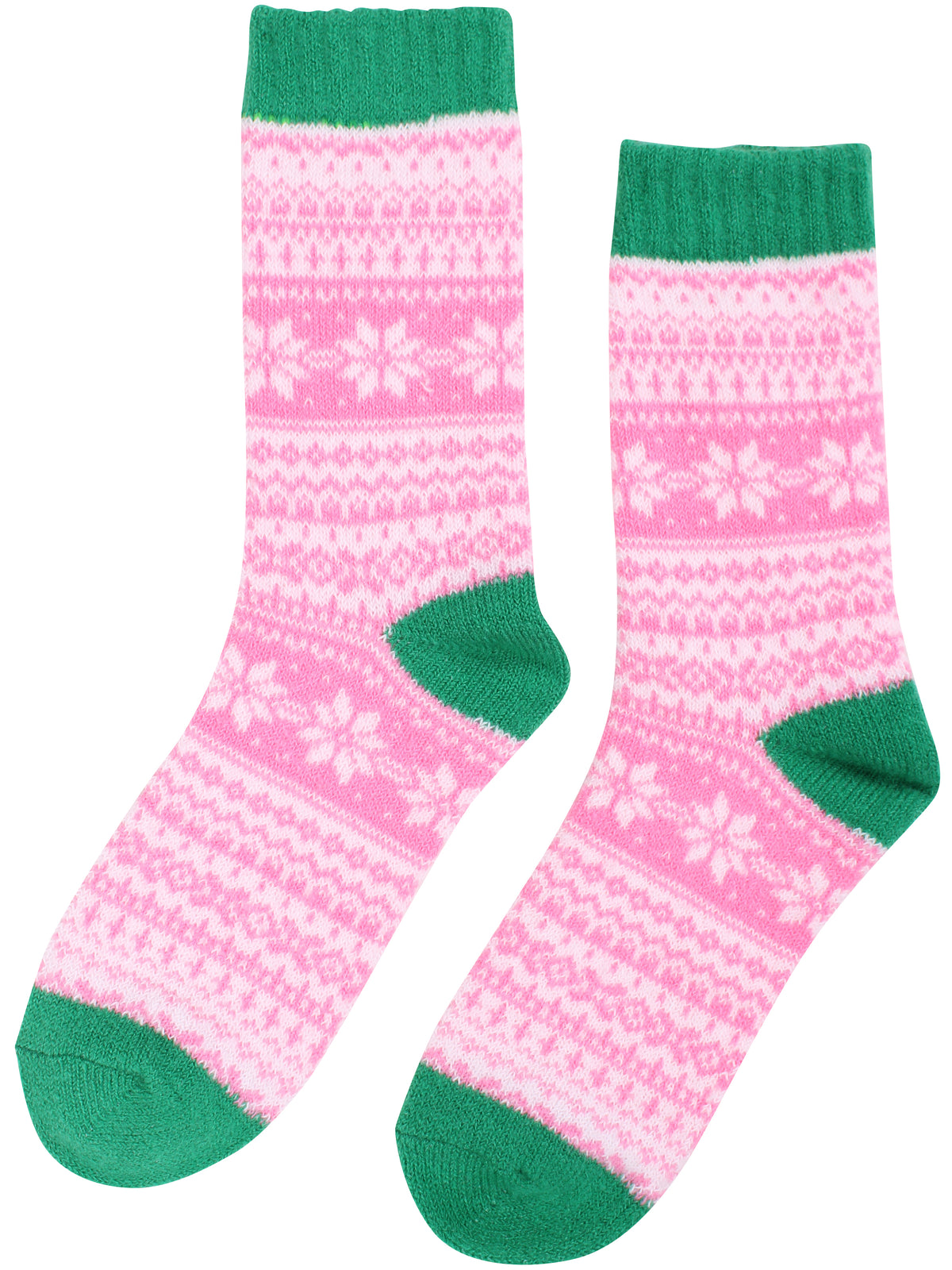Pied Pied Cozy Socks Green/Pink