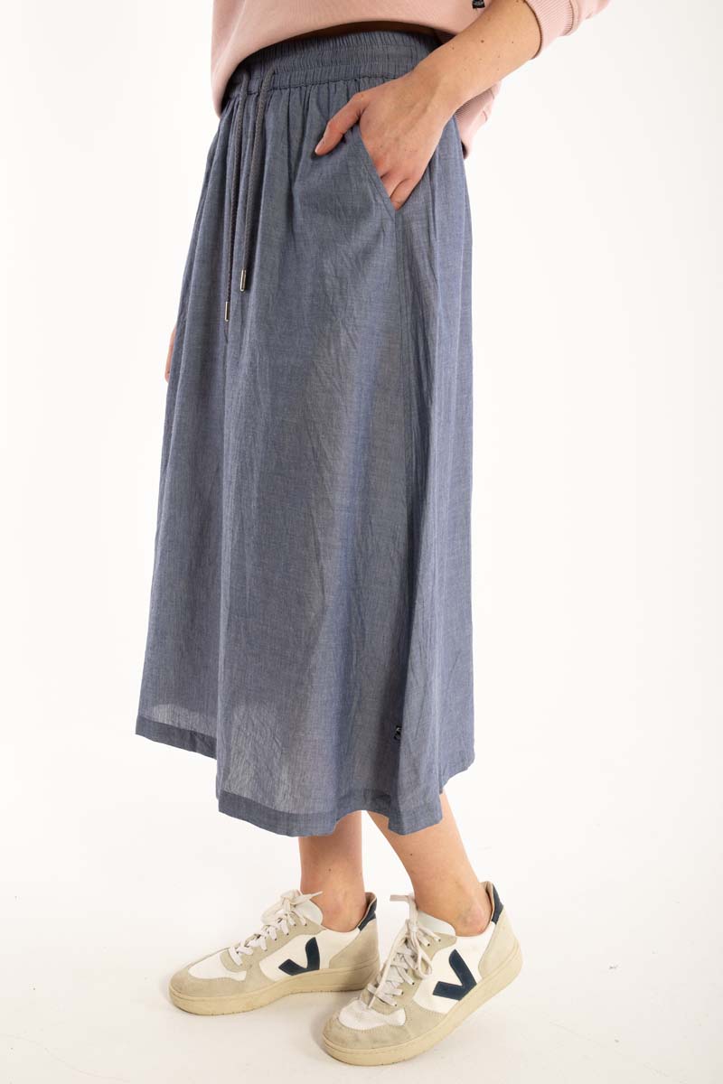 Danespresso Chambrey Skirt - Denim blue