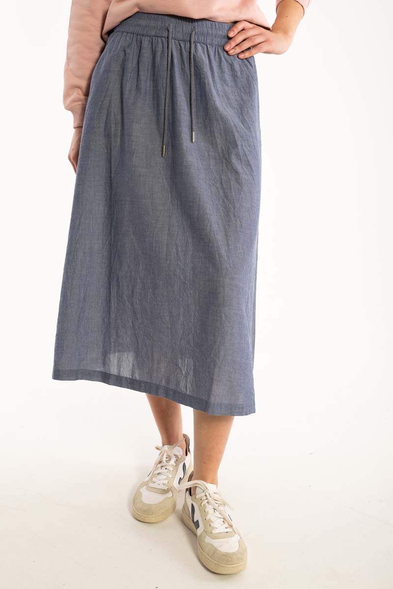 Danespresso Chambrey Skirt - Denim blue