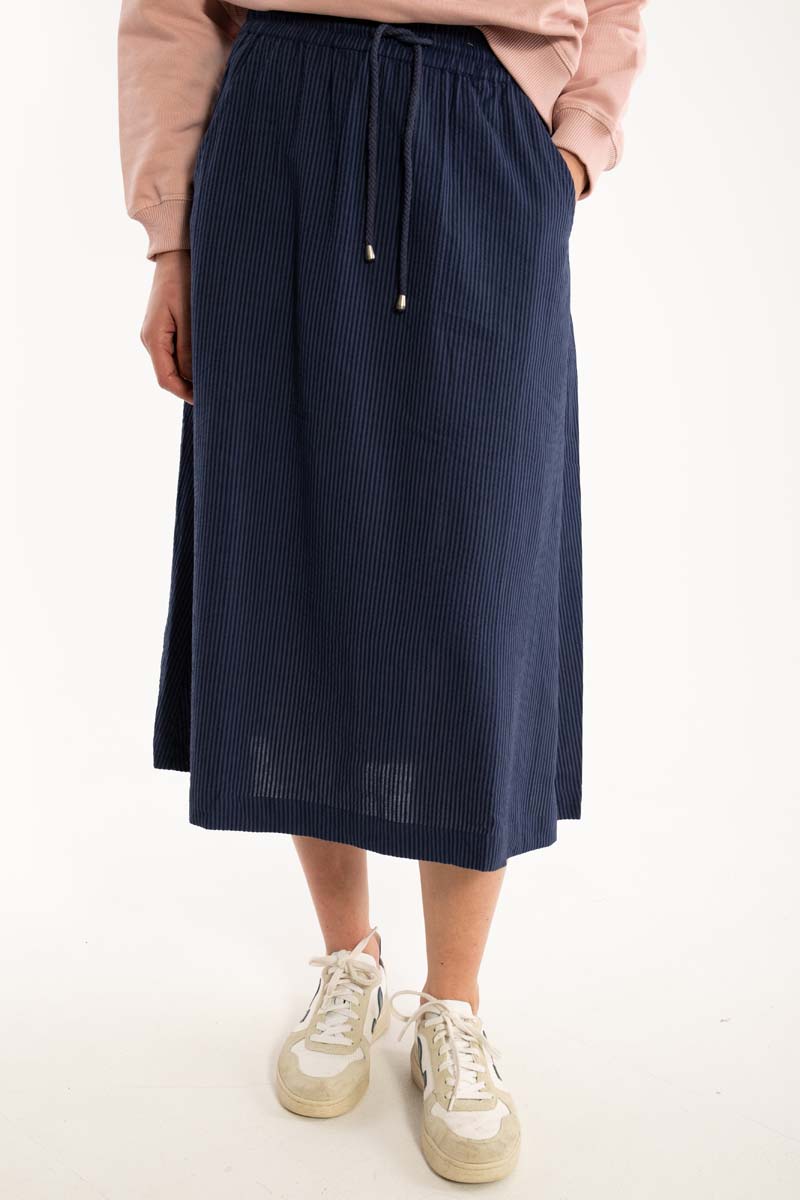 Danespresso Seersucker Skirt Grey Marine/Blue Grey