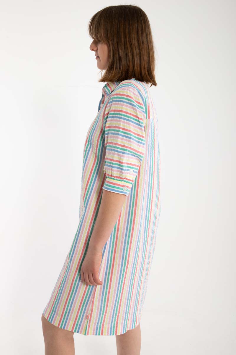 Danecarnation Searsucker Dress Multistripe