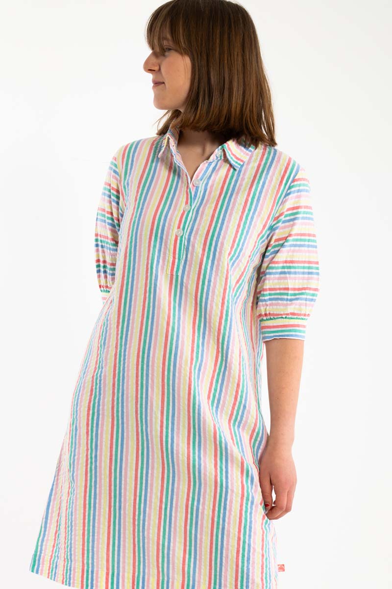 Danecarnation Searsucker Dress Multistripe