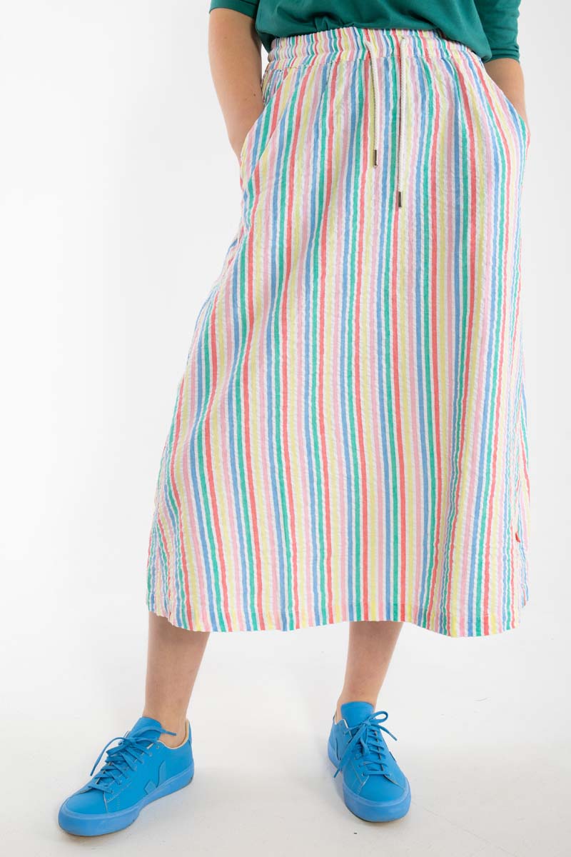Danespresso Seersucker Skirt Multistripe