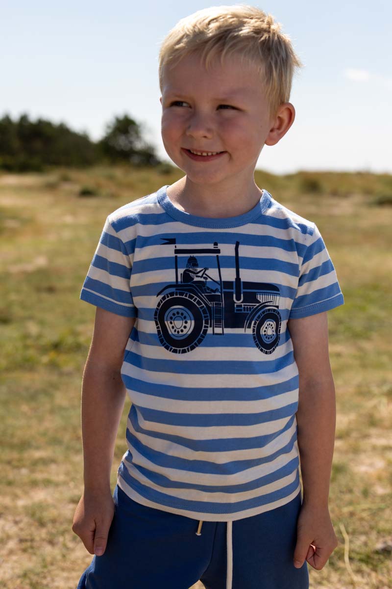 t-shirt til børn med viking og traktor