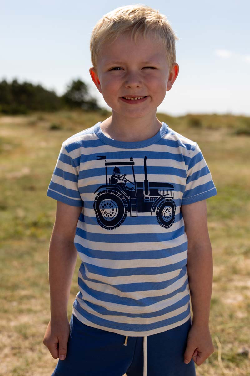 t-shirt til børn med viking og traktor