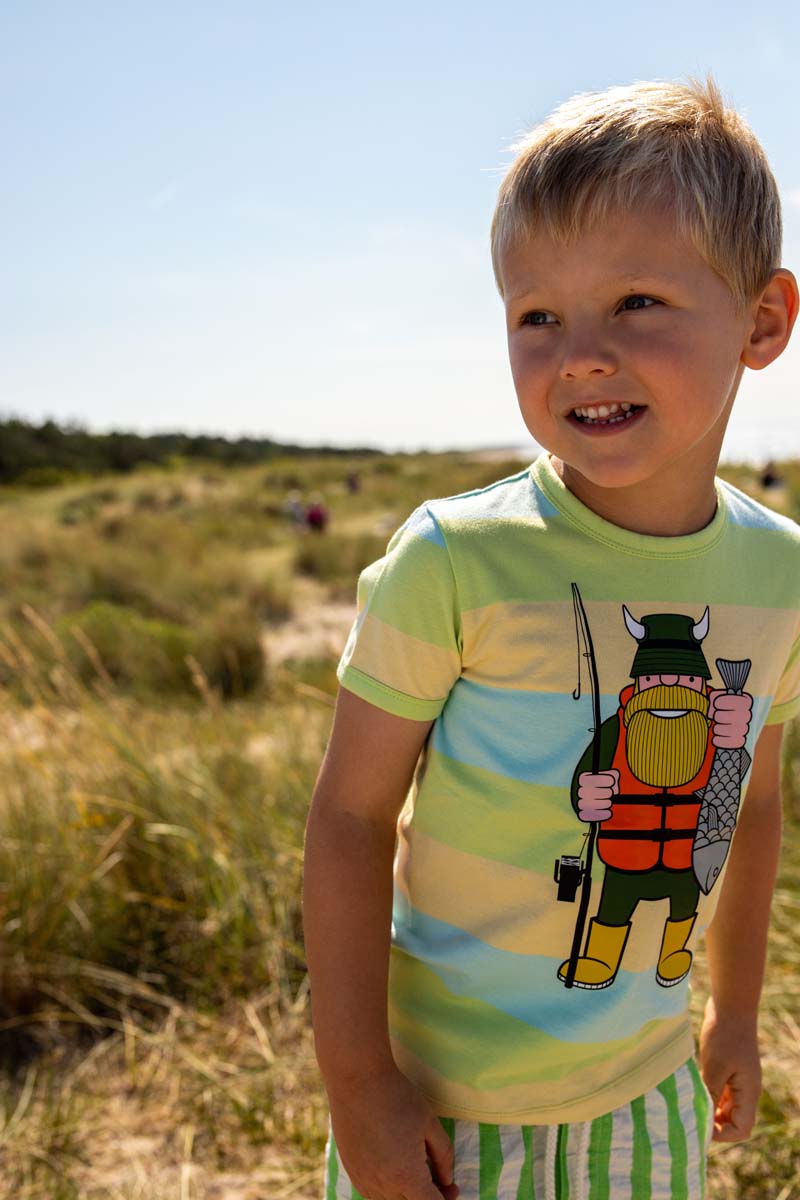 t-shirt med fisker viking