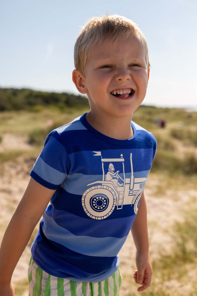 T-shirt til børn med viking og traktor