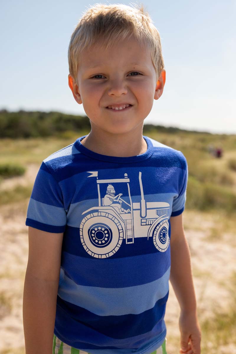 T-shirt til børn med viking og traktor