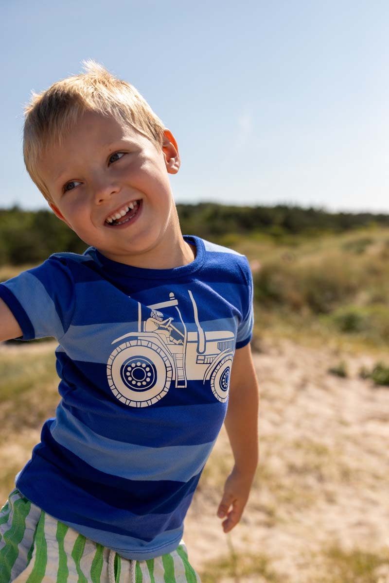 T-shirt til børn med viking og traktor