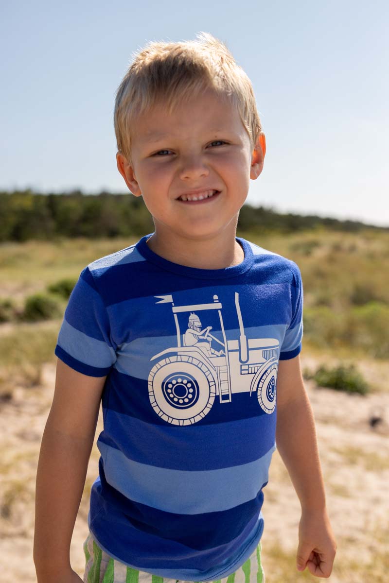 T-shirt til børn med viking og traktor