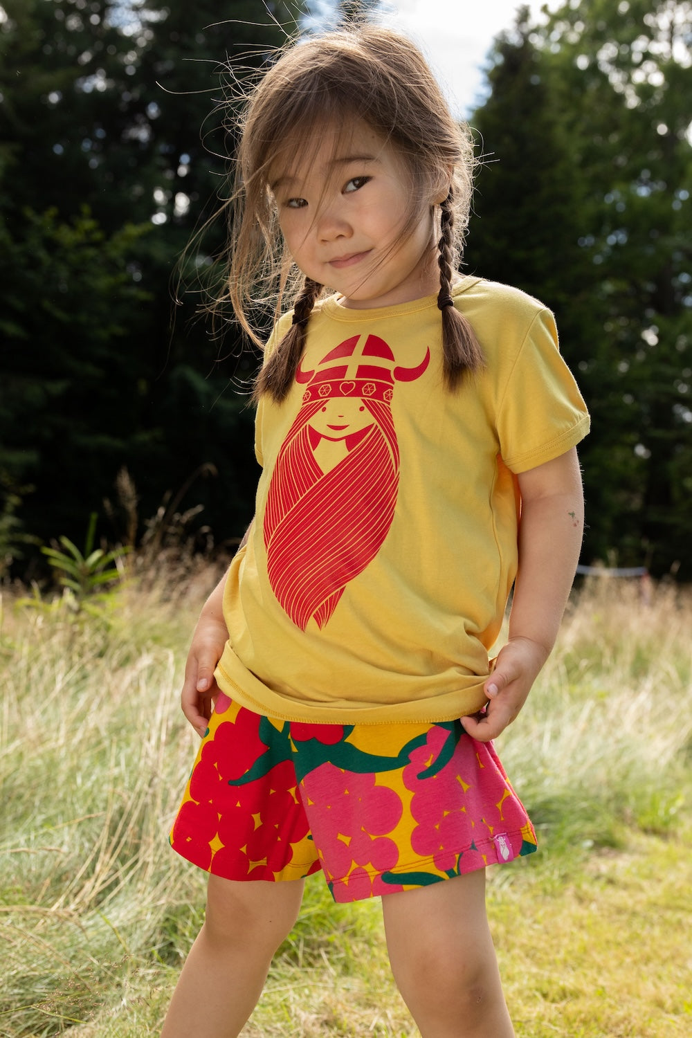 T-shirt med viking til børn