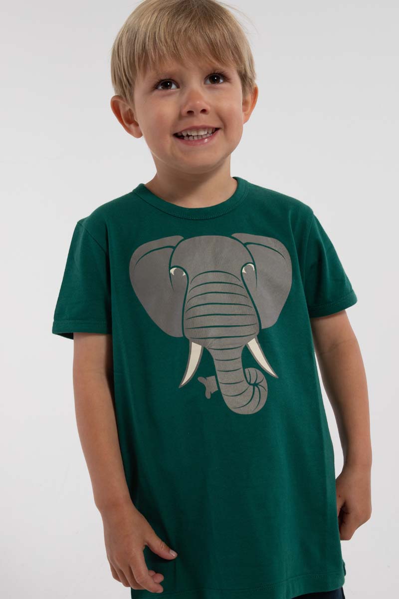 T-shirt til børn med elefant