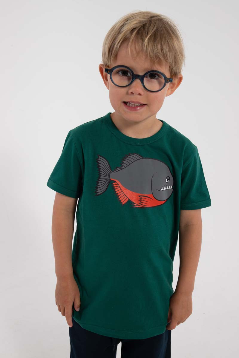 Børne t-shirt med piratfisk