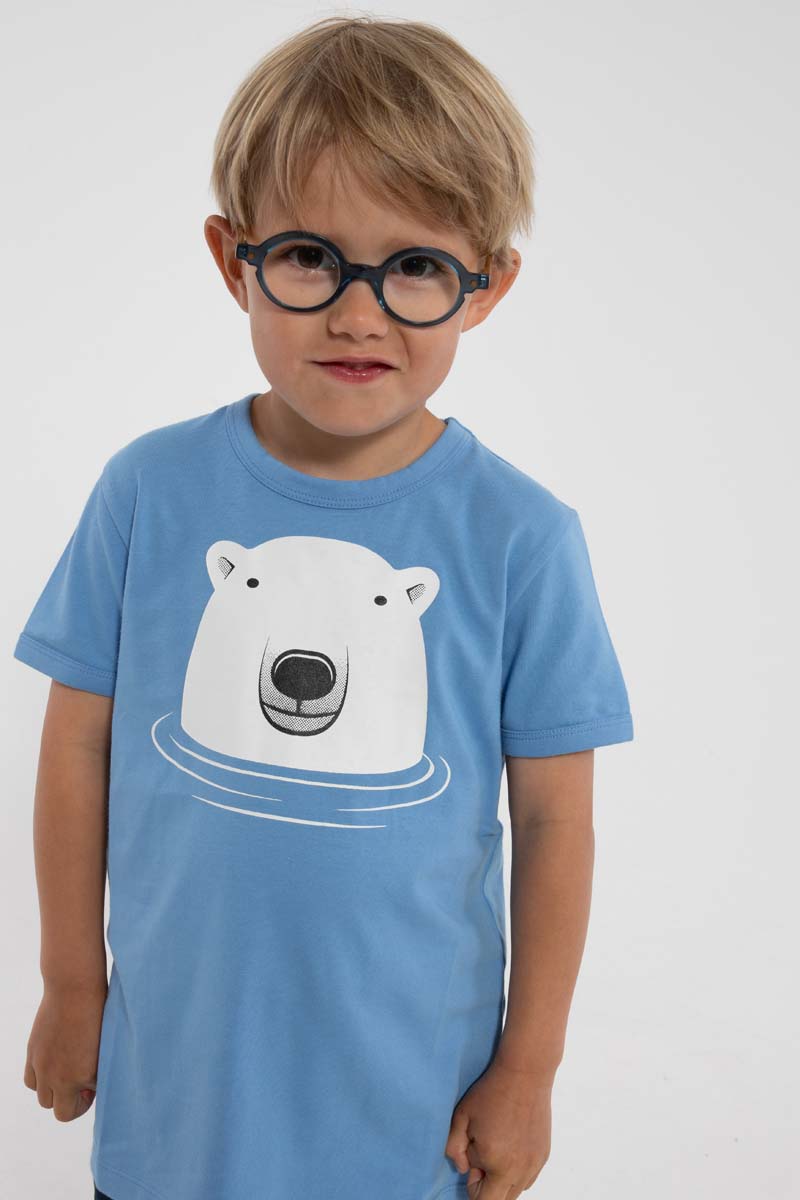 T-shirt til børn med isbjørn