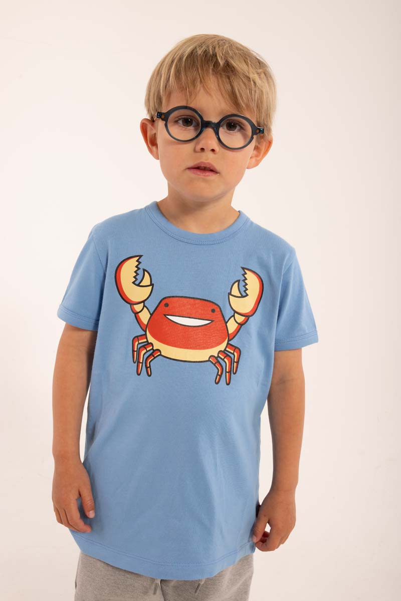 Børne t-shirt med krabbe