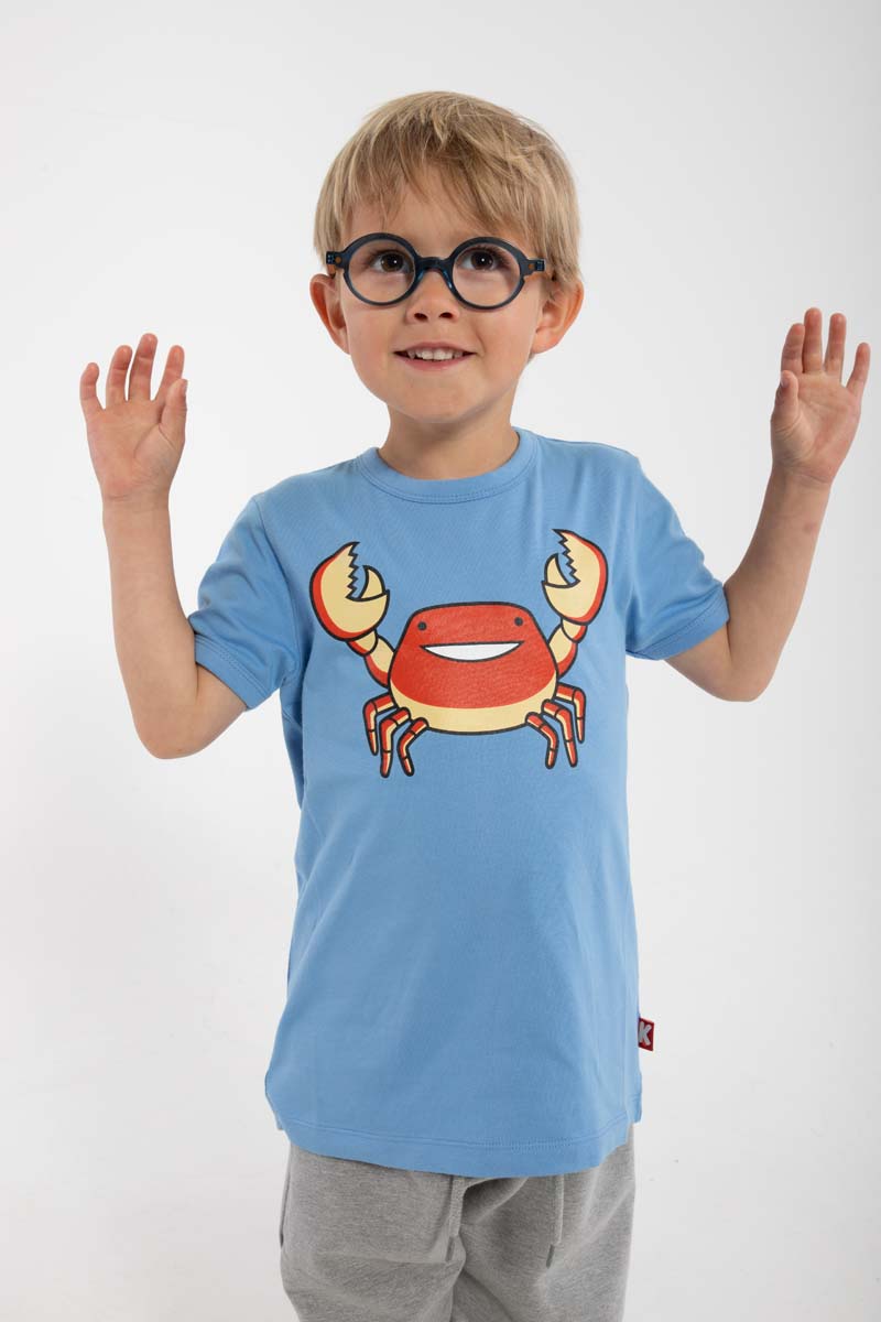 Børne t-shirt med krabbe