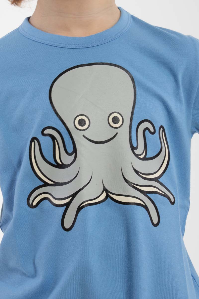 T-shirt til børn med blæksprutte
