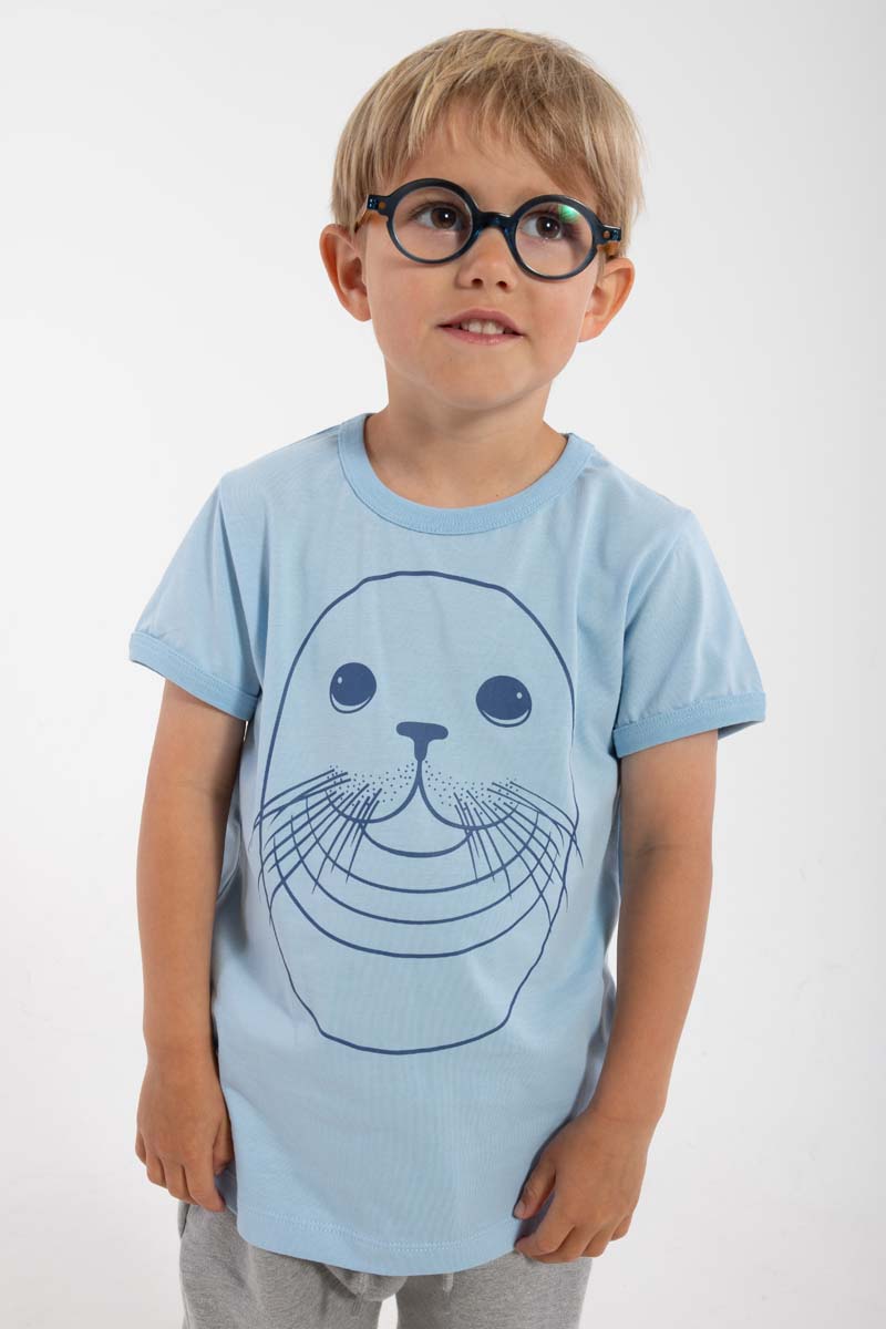 t-shirt til børn med en sæl