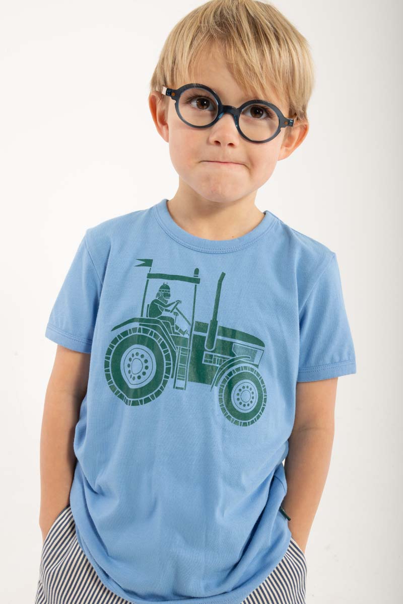 t-shirt til børn med viking og traktor