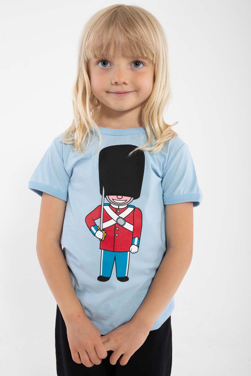 t-shirt til børn med garder soldat
