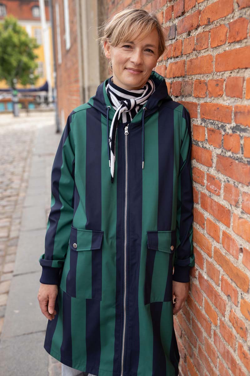 softshell frakke til dame i striber