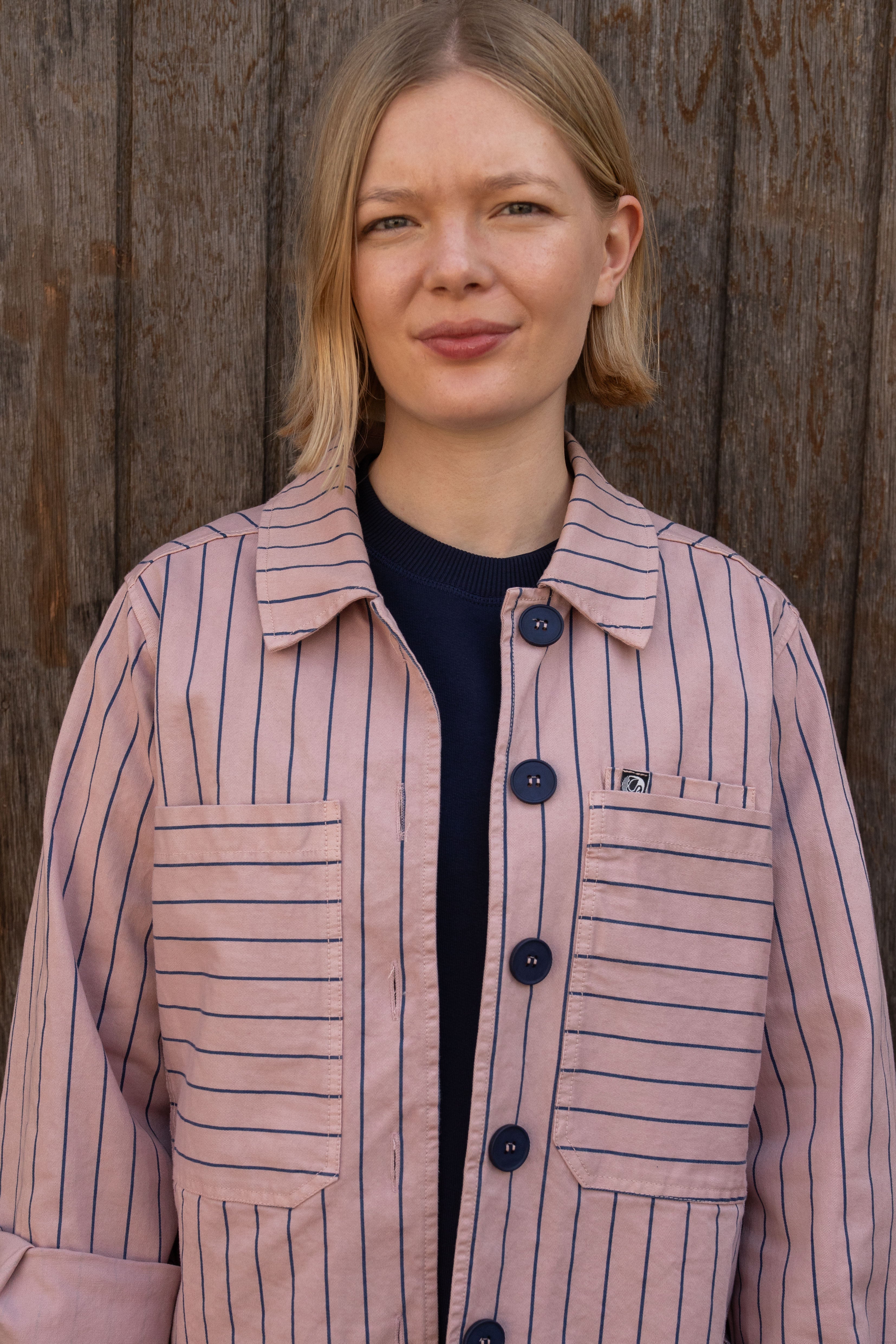 Daneprairie Stretch Canvas Jacket Light Rose/Dk Navy