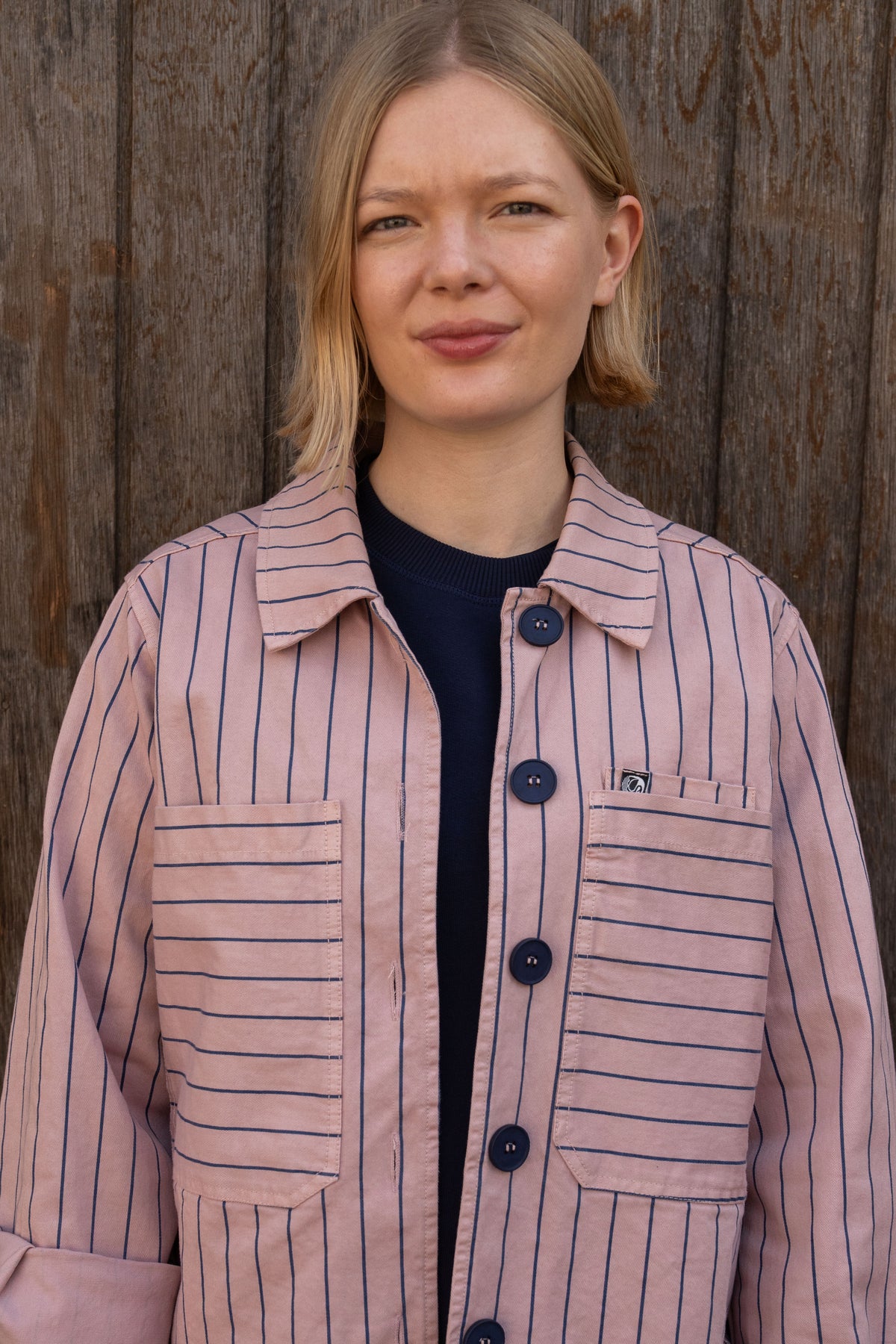 Daneprairie Stretch Canvas Jacket Light Rose/Dk Navy