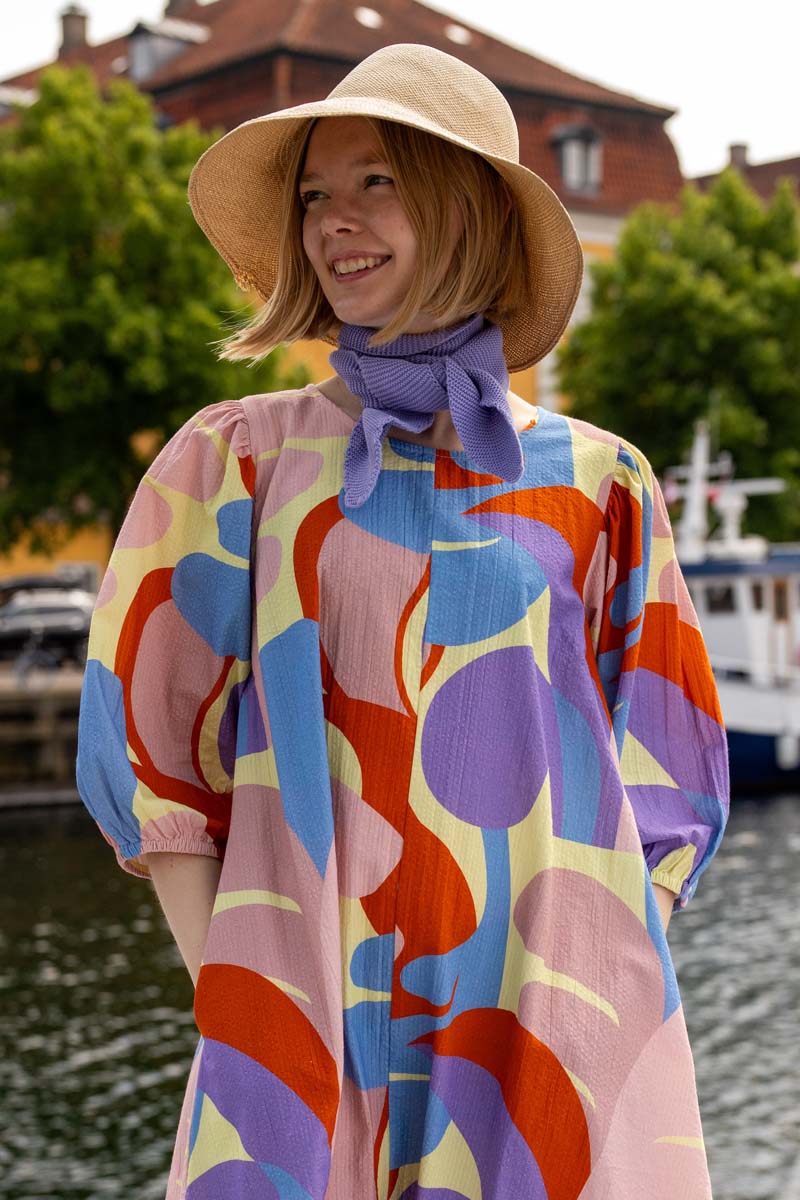 Daniris Seersucker Dress Pastel Yellow TROPS