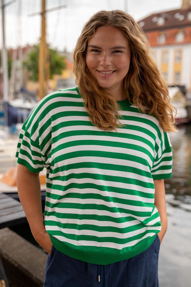 Danesolbad Viscose Tee Green/Chalk