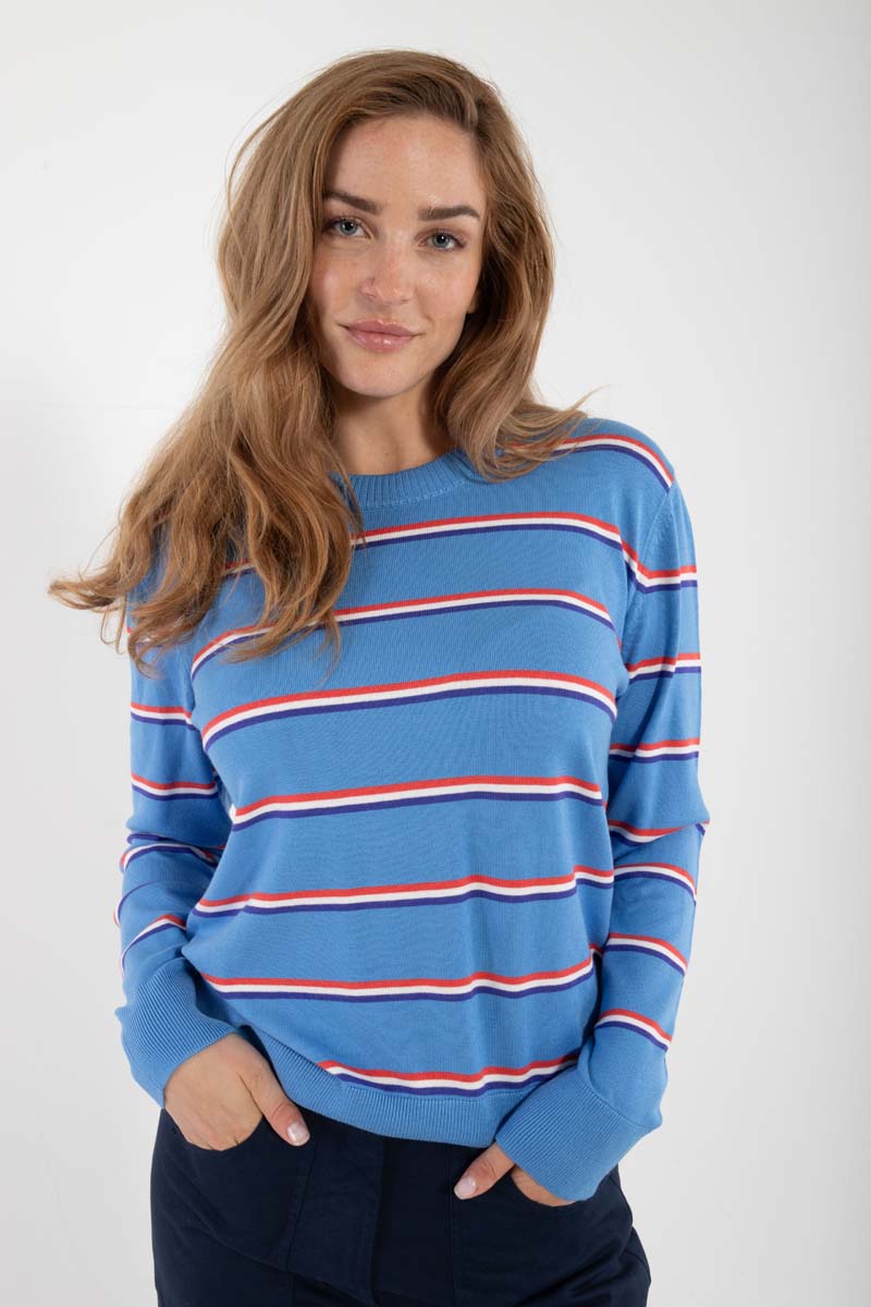 sweater til dame med striber