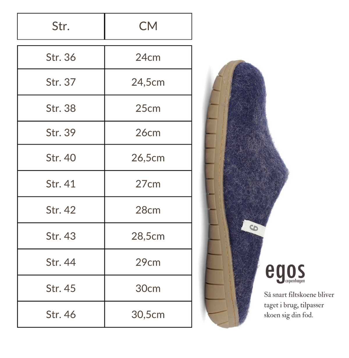 Egos Copenhagen Wool Slipper Black