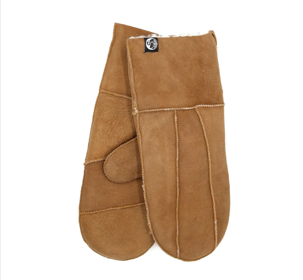 No Waste Sheepskin Gloves Dark Brown