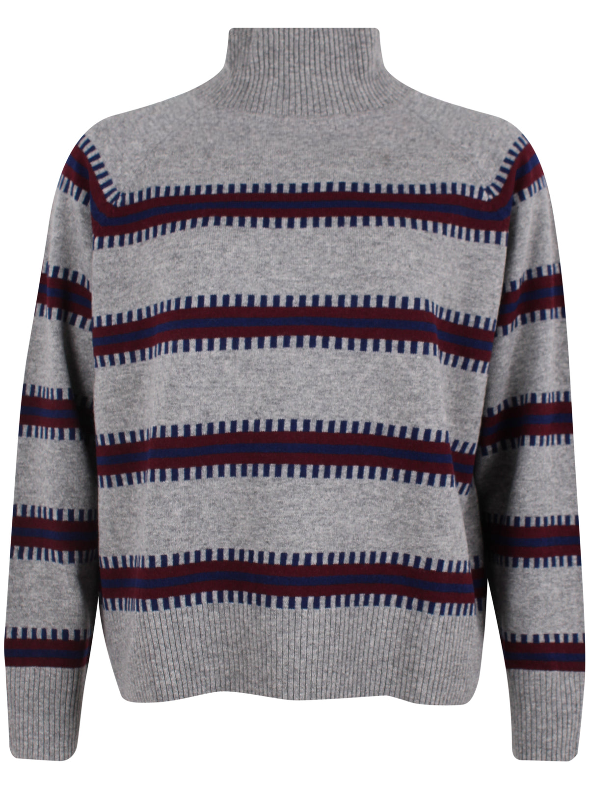 Danetuba High Neck Merino Wool Sweater Heather Grey