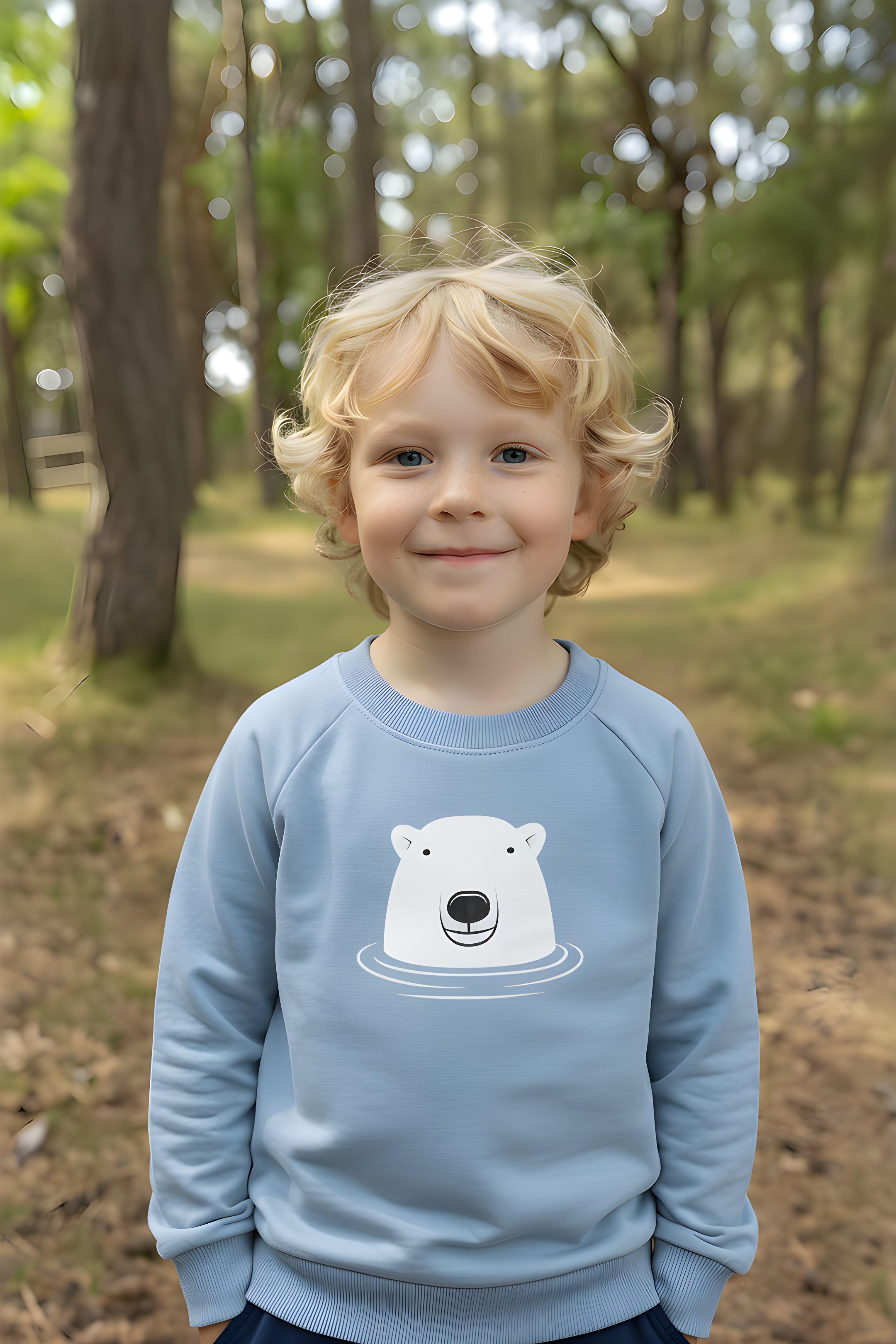 Dyrbellow Sweat Lt Blue Grey NY ISBJOERN