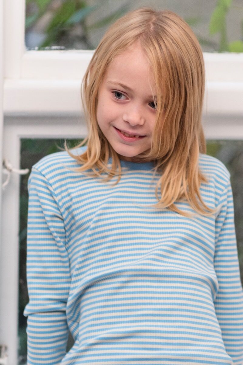 ESS - ORGANIC Danelemonade LS Baby blue/chalk